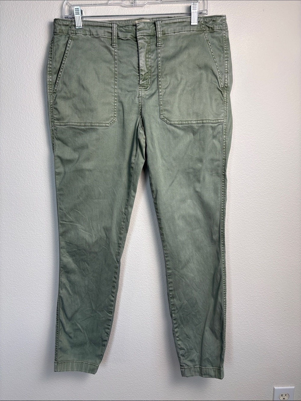 J.Crew Lookout Skinny Utility Fatigue Pants Olive Green Size 31T Tall C2769 FA15